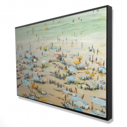 Framed 24 x 36 - 3D - People at the beach