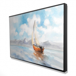 Framed 24 x 36 - 3D - Sailboat landscape
