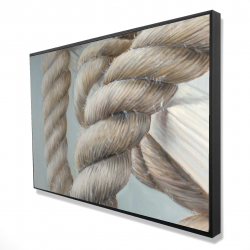Framed 24 x 36 - 3D - Boat rope knot closeup