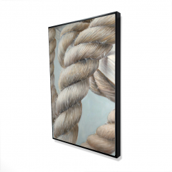 Framed 24 x 36 - 3D - Boat rope knot closeup