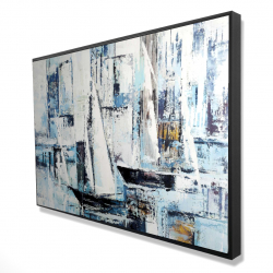 Framed 24 x 36 - 3D - Abstract shapes and boats