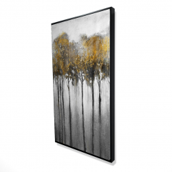 Encadré 24 x 48 - 3D - Forêt abstraite jaune