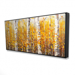 Framed 24 x 48 - 3D - Birches by sunny day