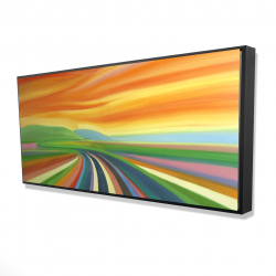 Framed 24 x 48 - 3D - Colorful road