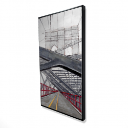 Framed 24 x 48 - 3D - Under the brooklyn bridge