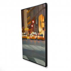 Framed 24 x 48 - 3D - Blurred view of new york