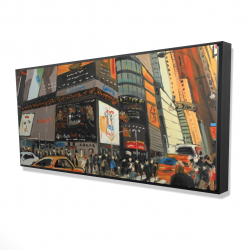 Framed 24 x 48 - 3D - Illuminated new york city street