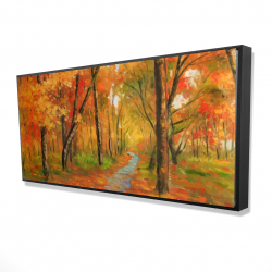 Autumn trail in the forest
