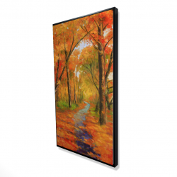 Autumn trail in the forest