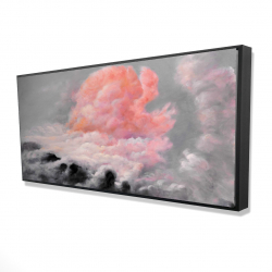 Framed 24 x 48 - 3D - Pink clouds