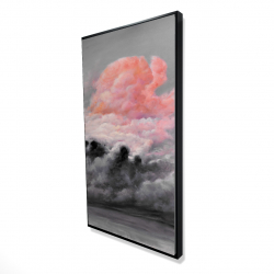 Framed 24 x 48 - 3D - Pink clouds