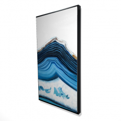 Framed 24 x 48 - 3D - Blue geode profile