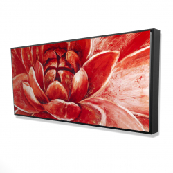 Framed 24 x 48 - 3D - Red chrysanthemum