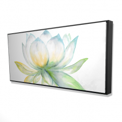Framed 24 x 48 - 3D - Lotus flower