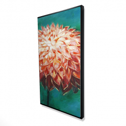 Framed 24 x 48 - 3D - Abstract dahlia flower