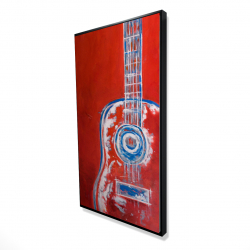 Modern red abstract guitar
