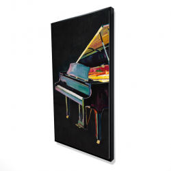 Framed 24 x 48 - 3D - Colorful realistic piano