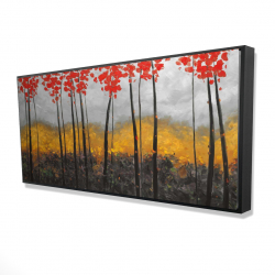 Framed 24 x 48 - 3D - Abstract autumn trees