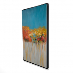 Colorful abstract flowers on a grey background