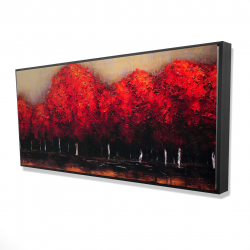 Framed 24 x 48 - 3D - Red dark trees