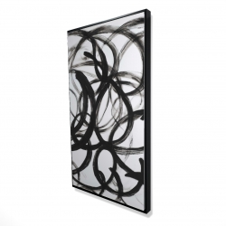 Framed 24 x 48 - 3D - Abstract curly lines