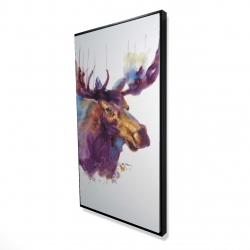 Framed 24 x 48 - 3D - Abstract moose