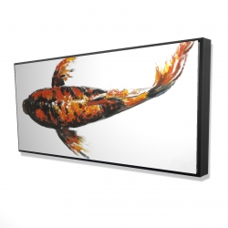 Framed 24 x 48 - 3D - Red butterfly koi fish