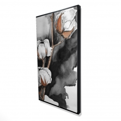 Fleurs de cotton sur fond noir