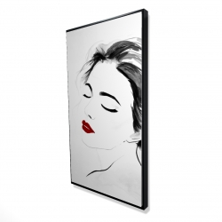 Portrait de dame sereine en noir