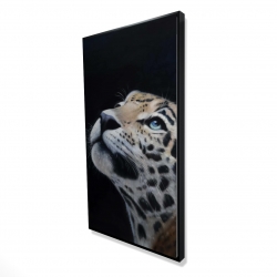 Framed 24 x 48 - 3D - Realistic leopard face