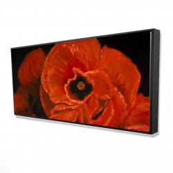 Framed 24 x 48 - 3D - Poppy bouquet