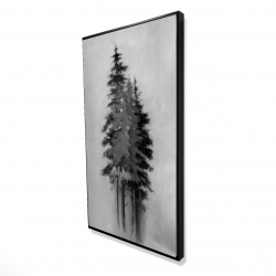 Silhouette of black and grey trees