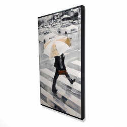 Man walking with his umbrella
