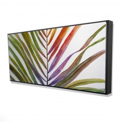 Framed 24 x 48 - 3D - Watercolor tropical palm leave