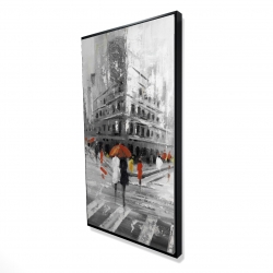 Greyish flatiron building