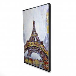 Abstract paint splash eiffel tower