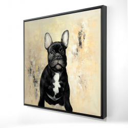 Framed 48 x 48 - 3D - French bulldog