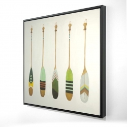 Colorful nautical oars