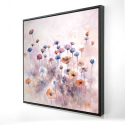 Framed 36 x 36 - 3D - Small wildflowers