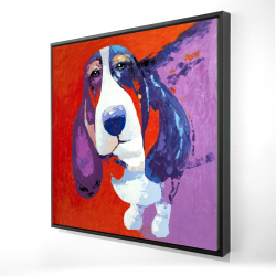 Abstract colorful basset dog