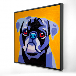 Framed 48 x 48 - 3D - Flash the pug