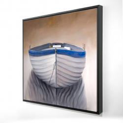 Framed 36 x 36 - 3D - Canoe boat