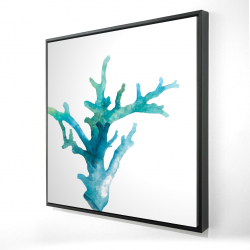Framed 48 x 48 - 3D - Watercolor sea coral
