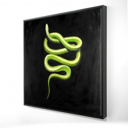 Framed 48 x 48 - 3D - Green snake