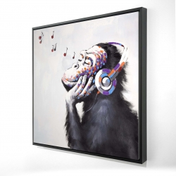 Monkey listening music