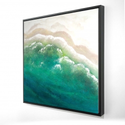 Framed 36 x 36 - 3D - Turquoise sea