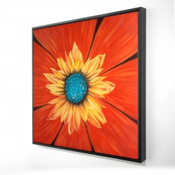 Framed 36 x 36 - 3D - Flower middle