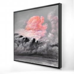 Framed 36 x 36 - 3D - Pink clouds