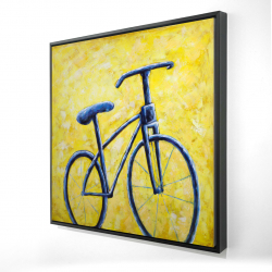 Framed 36 x 36 - 3D - Blue bike abstract