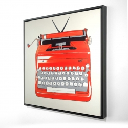 Red typewritter machine